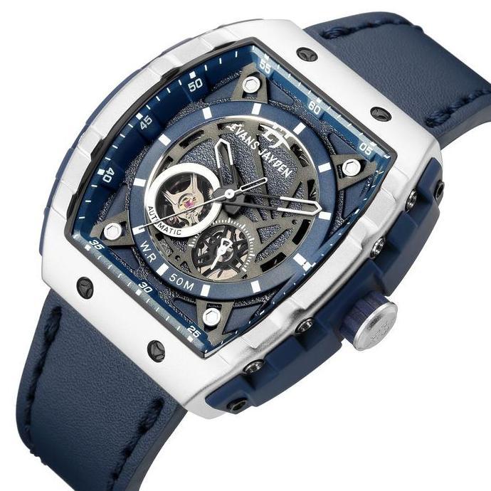 Terlaris Evans Jayden 9564 Lt - Jam Tangan Pria Kulit Automatic Chronograph Sapphire | Elegan & Mask