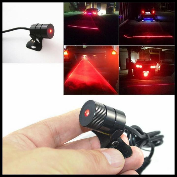 TERBARU LAMPU LED LASER RED FOG LIGHT WARNING LAMPU KABUT BELAKANG MOBIL 
