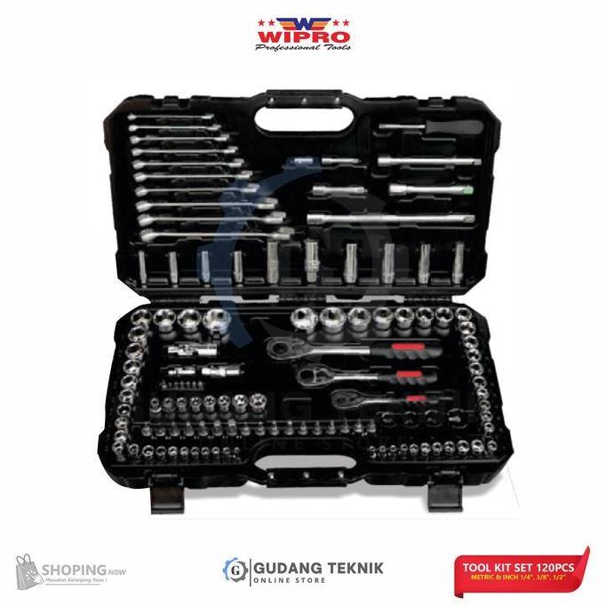 GUNMED Tool Kit Kunci Set 120pcs WIPRO TS-120 / Tool Kit SOCKET SET 6PT