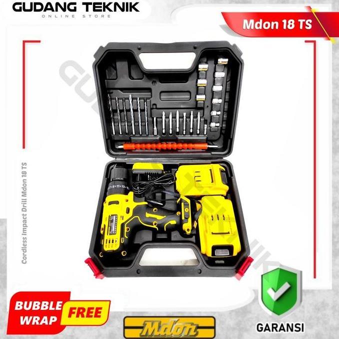 PIXKO Cordless Impact Drill Mdon 18TS - Mesin Bor Baterai Bor Beton Mdon 18V