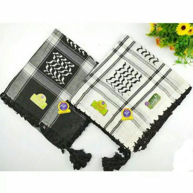 Sorban Almas Sorban Arifat Sorban Segi Empat Putih Hitam Premium TM