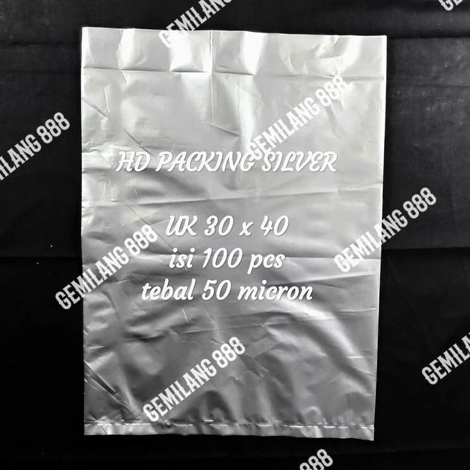 Confezione- Plastik Packing Silver Uk 30X40, Hd Packing, Kantong Bungkus Paket