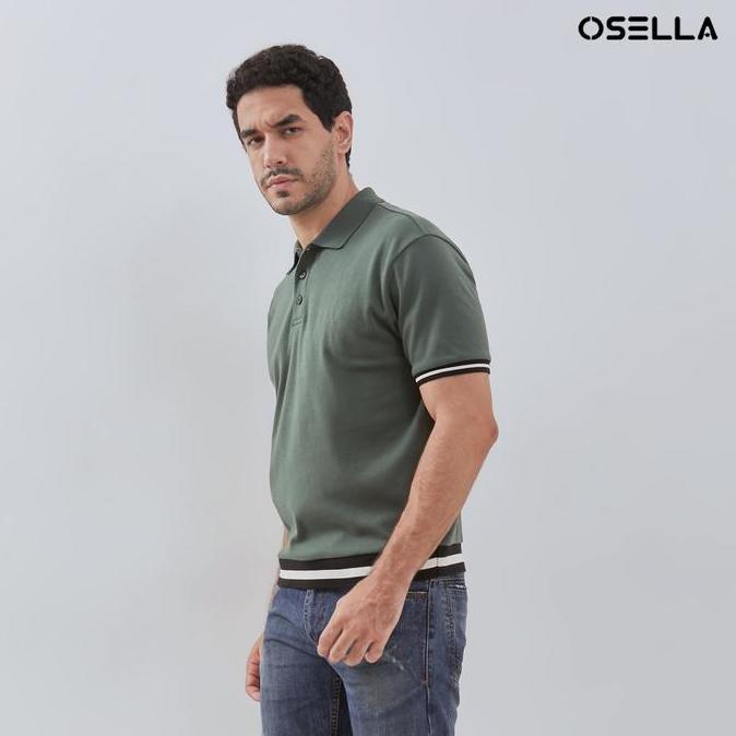 Termurah / Hot Sale [New] Osella Ronan Solid Polo With Contrast Stripe Rib 20215009 | Polo Shirt Pri