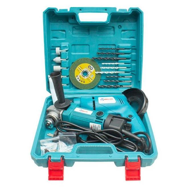 Mikayo Paket Mesin Bor Dan Gerinda Listrik Set Koper