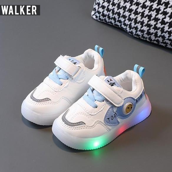 LKM455 Sepatu Sport Anak Unisex Casual Bayi Dengan Lampu LED Sekolah [1KG 4PC] HALOMOMS