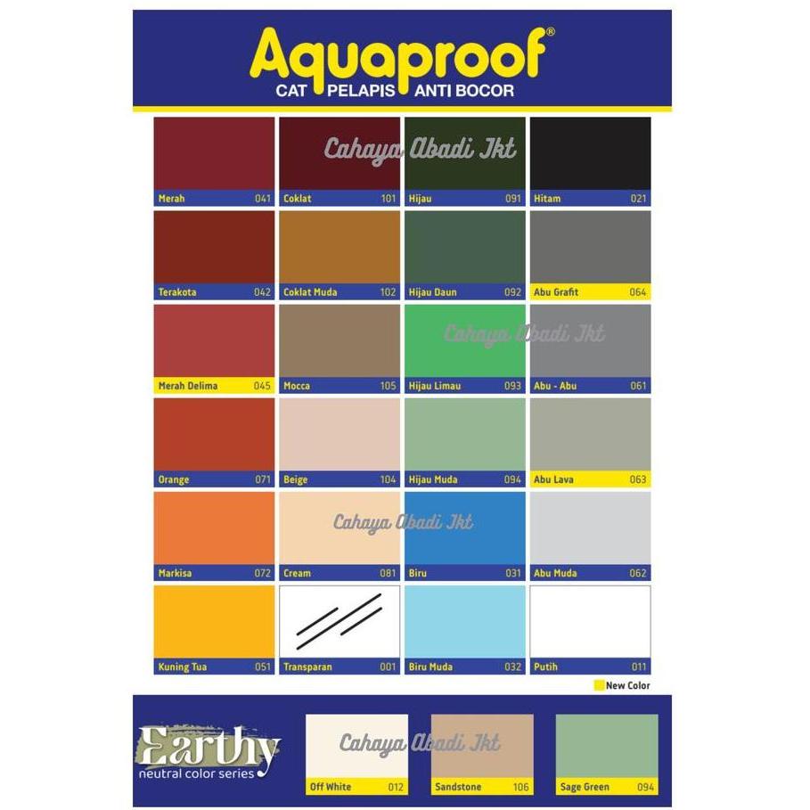 Attrezzo- Aquaproof Cat Pelapis Anti Bocor 4Kg Kedap Air Tahan Lama & Elastis Untuk Bubungan Atap Di