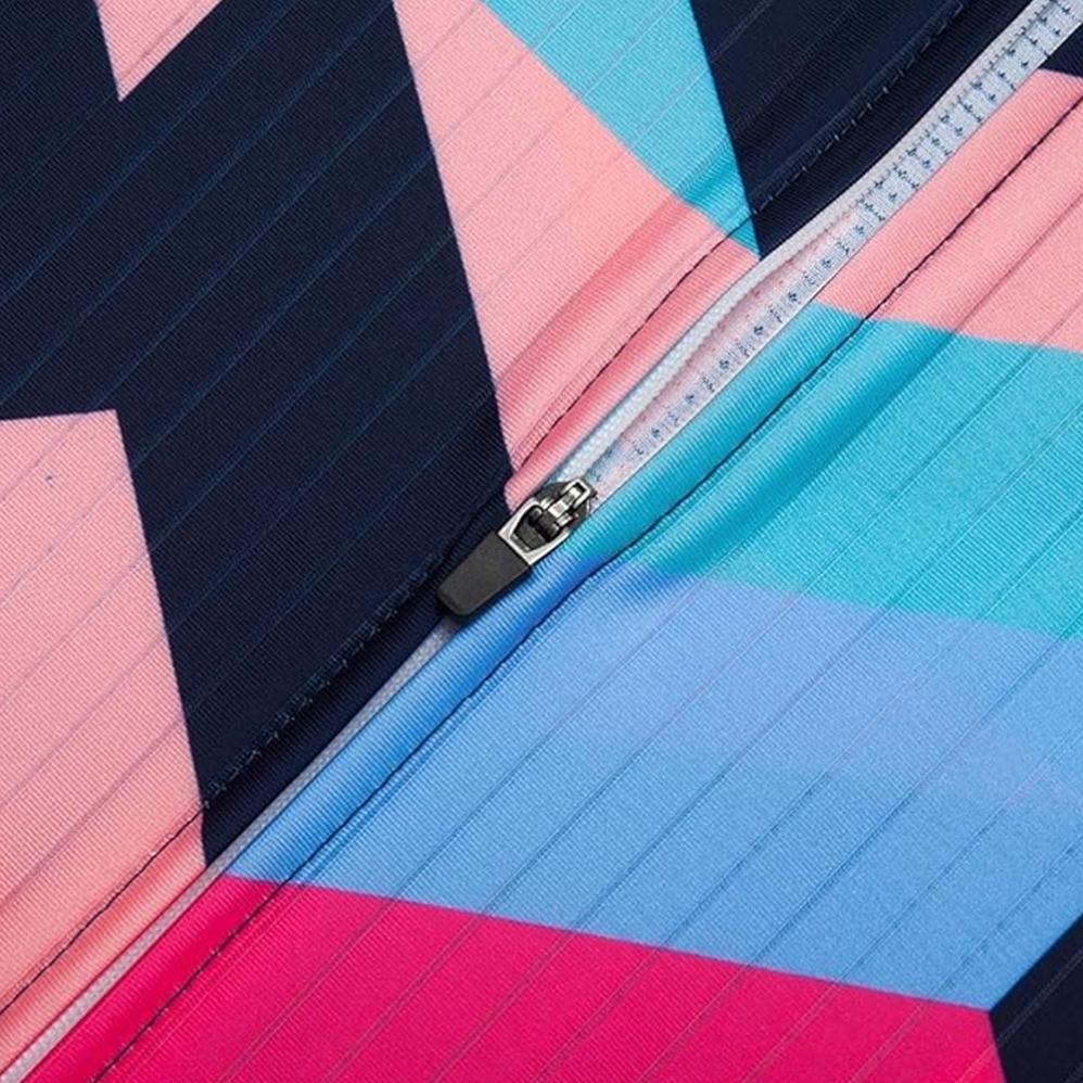 BEST SALE Setelan Jersey Sepeda Wanita Blue Mozaic Celana Bib Women Cycling Jersey Set