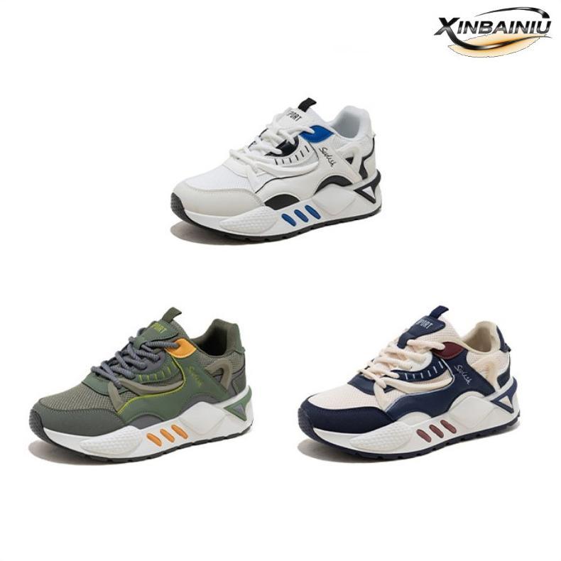 promo terbaru xinbainiu sepatu sneakers sport pria anti licin running tinggi 5/10cm