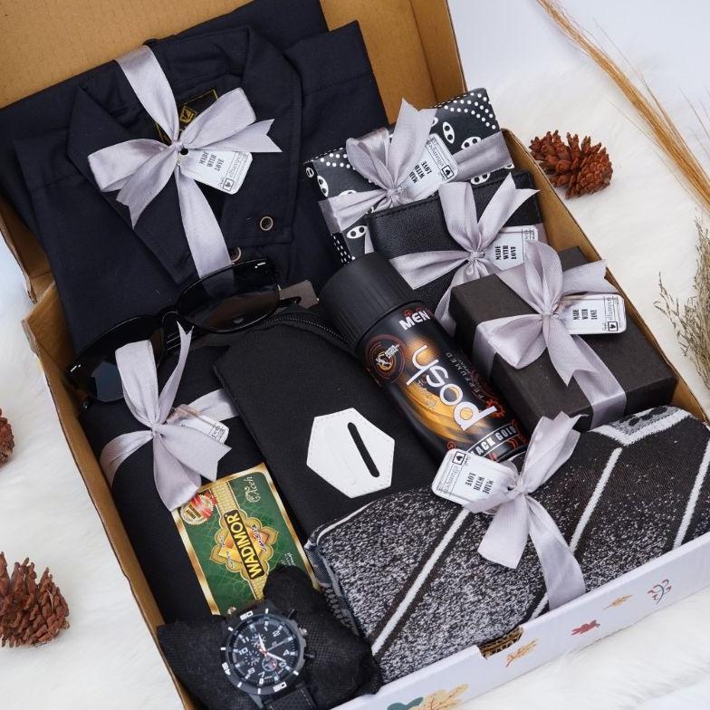 Hampers Cowok / Kado Ulang Tahun / Kado Anniversary / Kado Cowok Kekinian / Hampers Kado Kemeja Keki