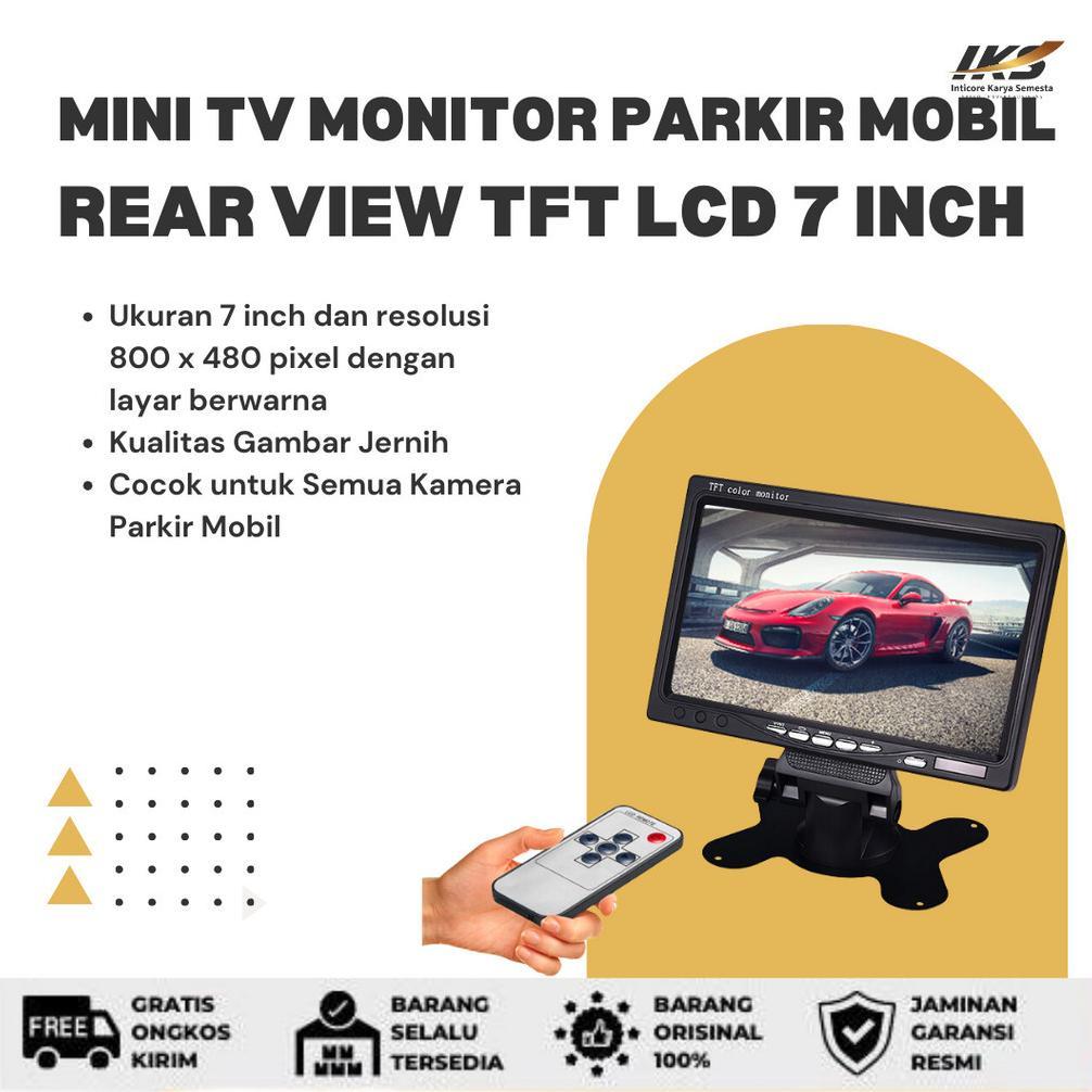 Mini Tv Monitor Parkir Mobil Rear View Tft Lcd Dvd Mp3 Player 7 Inch