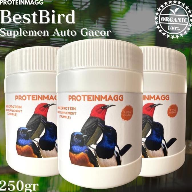 Fugl- Proteinmagg Suplemen Protein Untuk Burung 250 Gr Extra Kicau Gacor