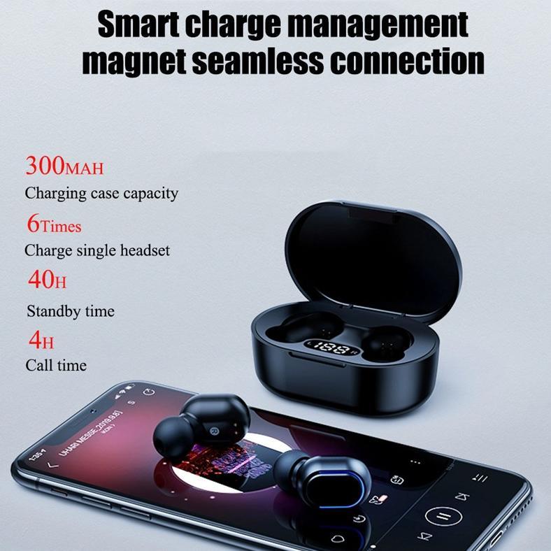 New Jovitech Tws Earphone Bluetooth Wireless Earbuds Digital Click Button Led Display Waterproof - T