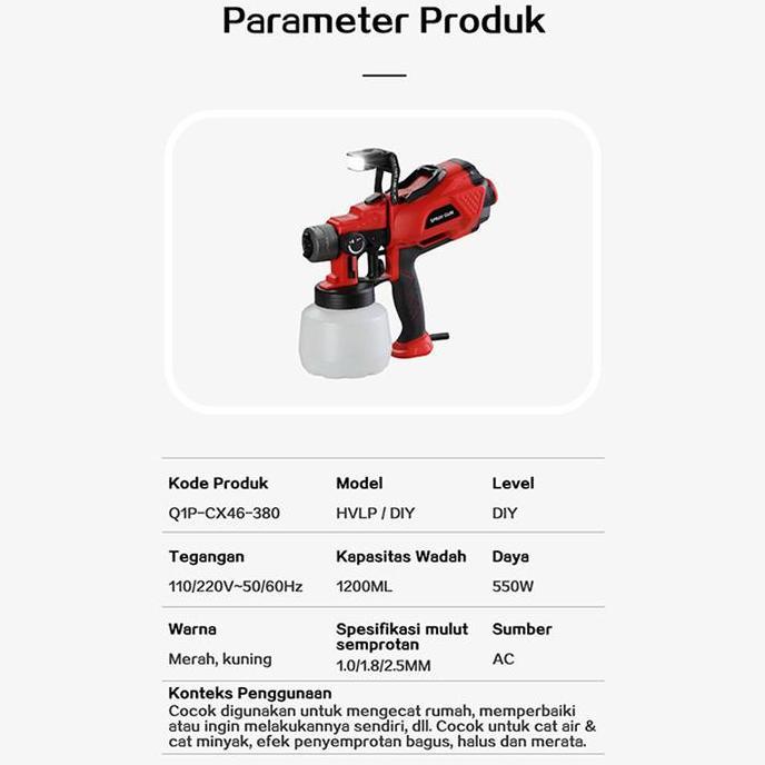 Kirimkirim- Electric Spray Alat Cordless  550W  Semprot Cat Listrik Alat Cat Semprot Semprotan Cat K