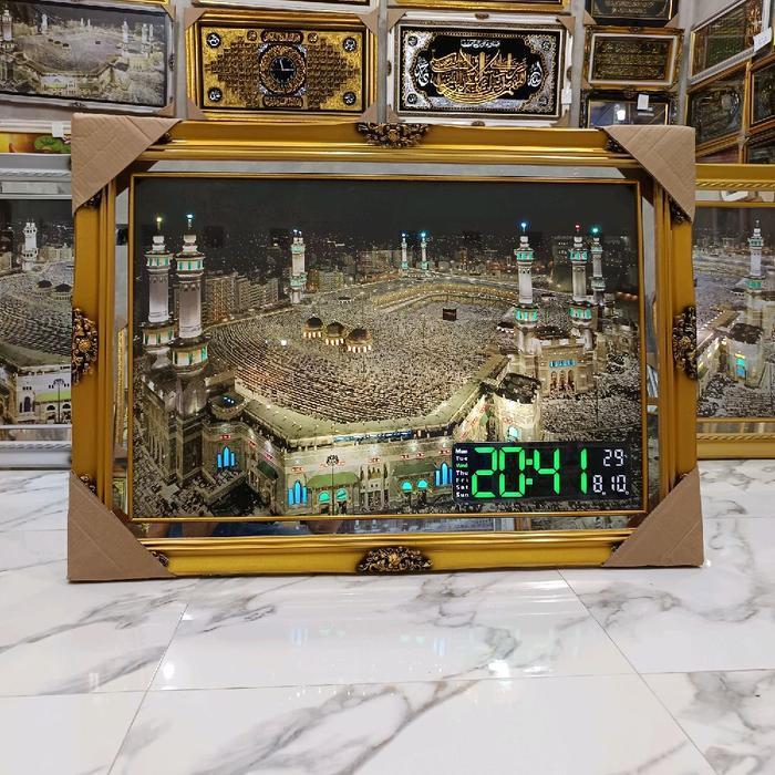 hiasan dinding KABAH lampu MP3 ngaji remot wireless 107x78cm jumbo