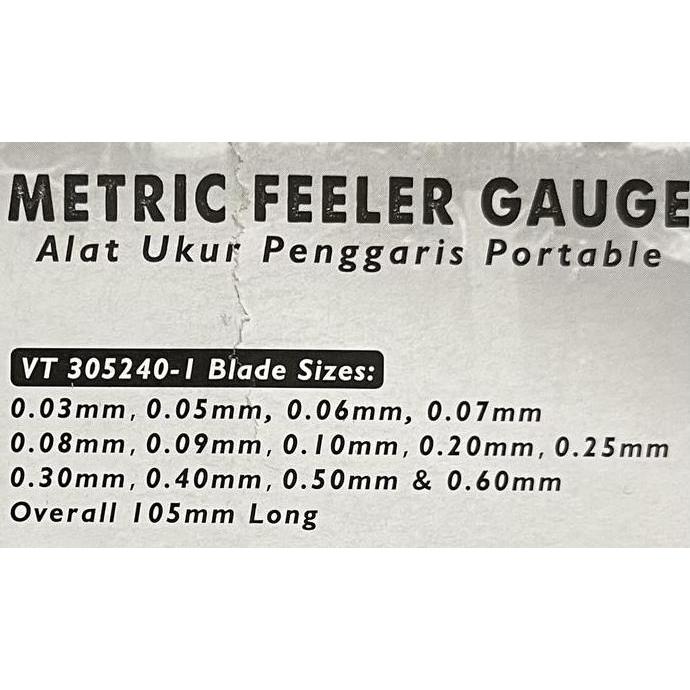 Hiyahiya- Amtech Metric Thickness Fuller Filler Feeler Gauge 13 Blades Untuk Motor