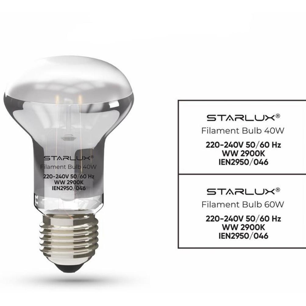 best deals lampu penghangat ayam starlux nr63 40w / 60w | lampu pijar kandang warm white