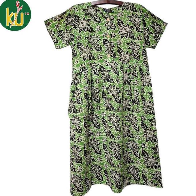 Kencana Ungu Daster 47 Cetak Label Biru Tali Samping Busui Bahan Rayon Lembut Nyaman Dingin Tidak Lu