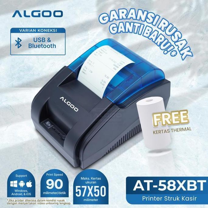 Softrit- Algoo Printer Thermal Bluetooth Cetak Struk Nota