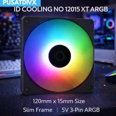 HARGA DISC - ID COOLING NO 12015 XT 12CM ARGB RGB KIPAS ID-COOLING NO-12015-XT CASE