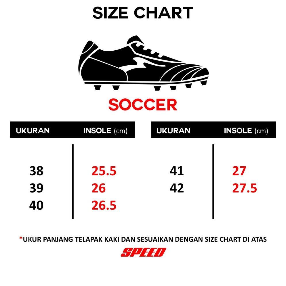 Hot Product Speed - Sepatu Bola Serba 80 Ribuan - Produk Original 100% Baru - Produk Cuci Gudang - S