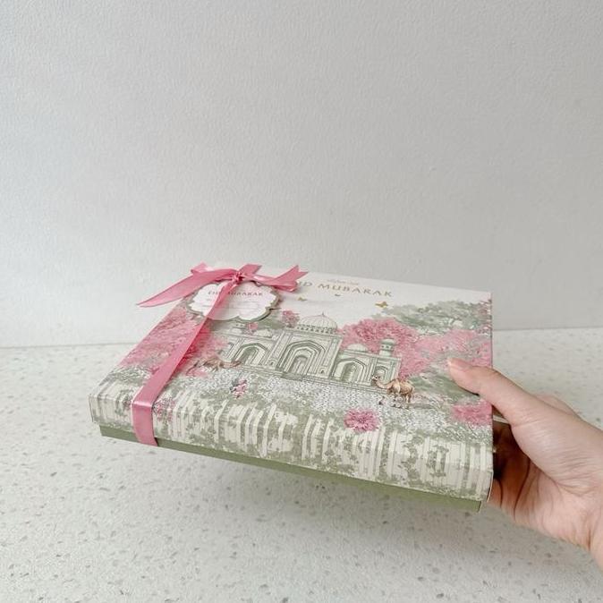 Pacnpac- (Isi 5 Pcs) Box Noora | Kotak Sekat Nastar Lebaran Idul Fitri Box Nastar Sekat Mika Isi 20 