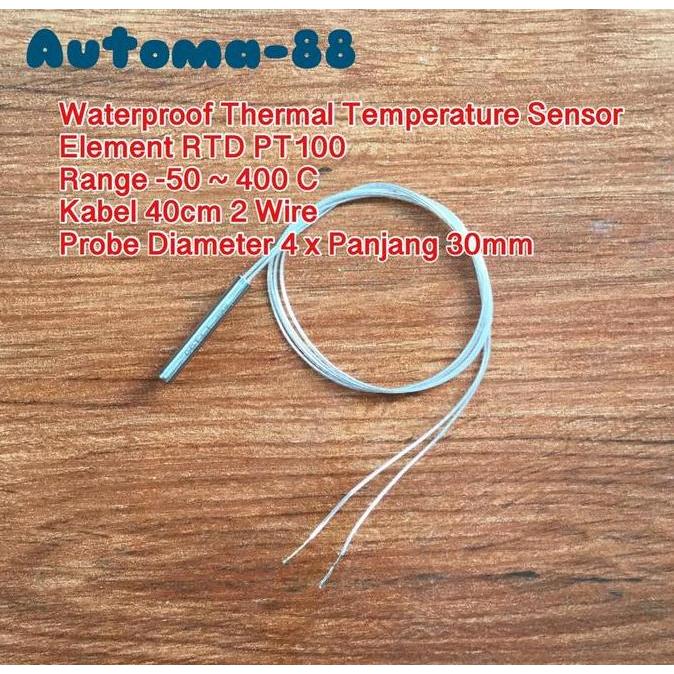 RTD PT100 2 WIRE 30MM TEMPERATURE SENSOR WZP PT100 4X30 MM PROMO