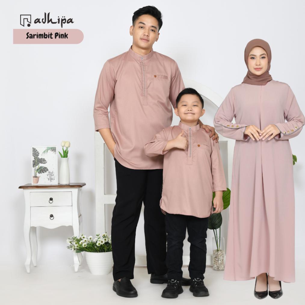 Adhipa Koko Kurta Couple Omar Warna Dusty Pink Premium