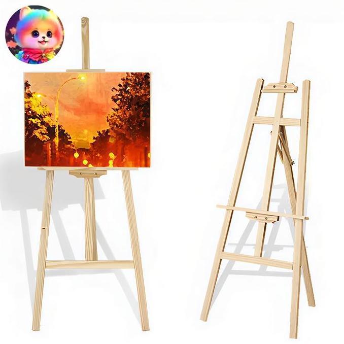 Easel Wooden Lukis Foto Wedding Stand Kayu