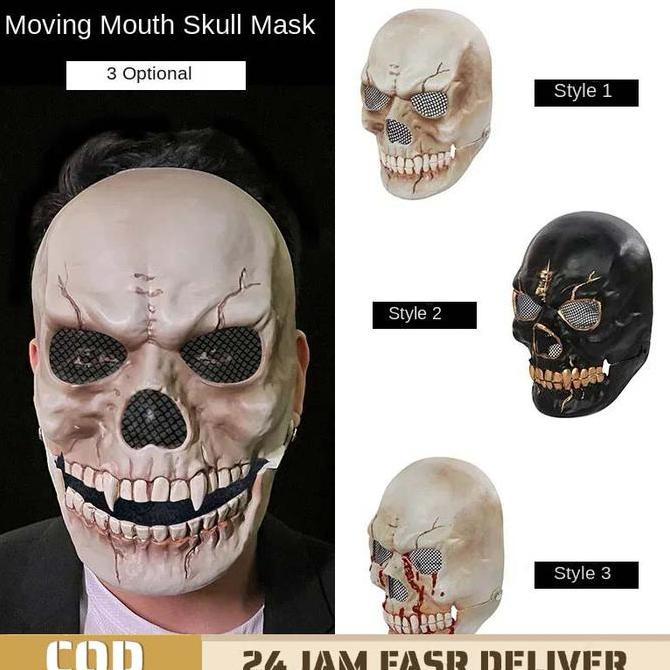 Topeng Halloween Mask Halloween Properti Halloween Topeng Horor Topeng Seram Hantu Costume Halloween