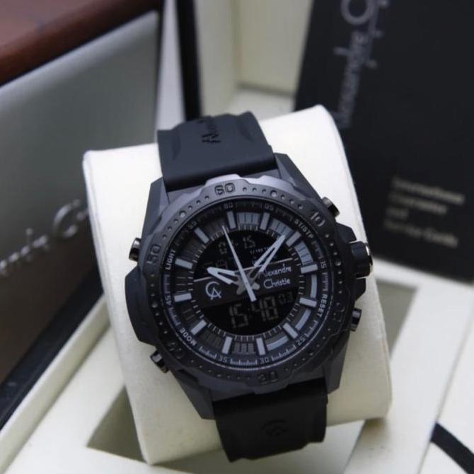 JAM TANGAN PRIA DIGITAL AC 9370 Quartz Stainless