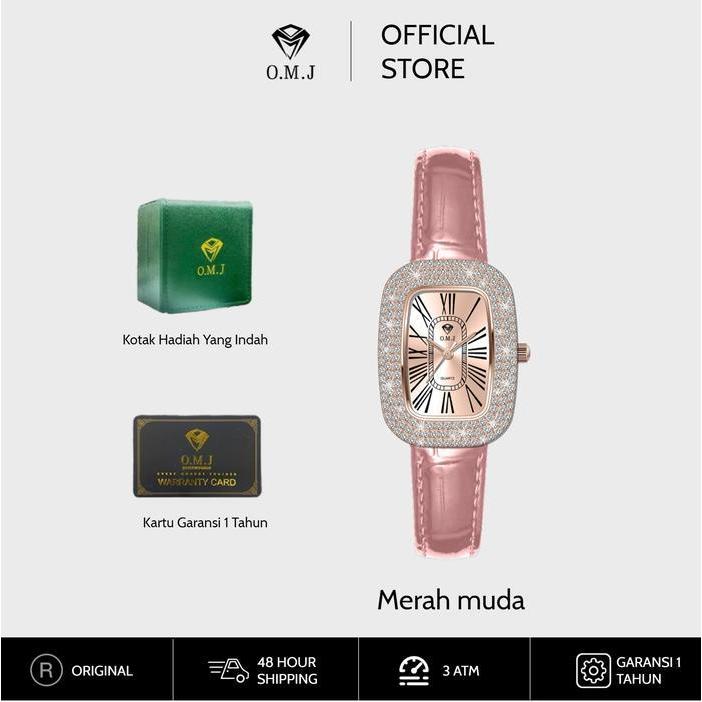 Bisa Cod - Cod Omj Watch G063 Jam Tangan Wanita Original Terbaru 3Atm Anti Air Fashion Simple Santai
