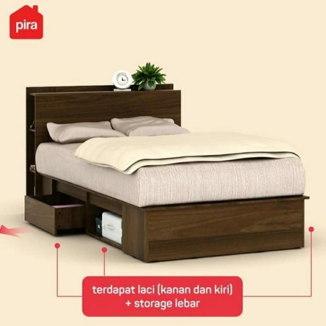 Terlaris Bavarian Tempat Tidur Ranjang Divan Morgan Bd 120 160 + Laci