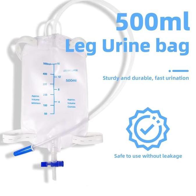 PLOMAT Kantong Urin Kateter Pria Catheter Urinal Bag 500ml
