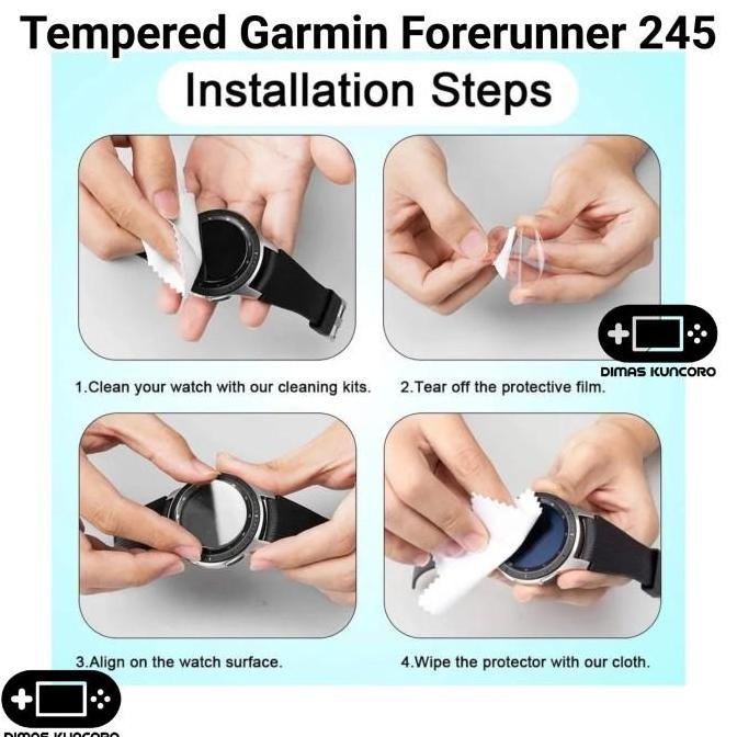 TERLARIS TEMPERED GARMIN FORERUNNER 245 ANTORES GLASS SCREEN PROTECTOR FR 245 FR245 MUSIC