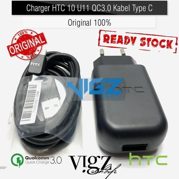 Charger Htc 10 U11 Quick Charge 3.0 Kabel Usb Type C 100%