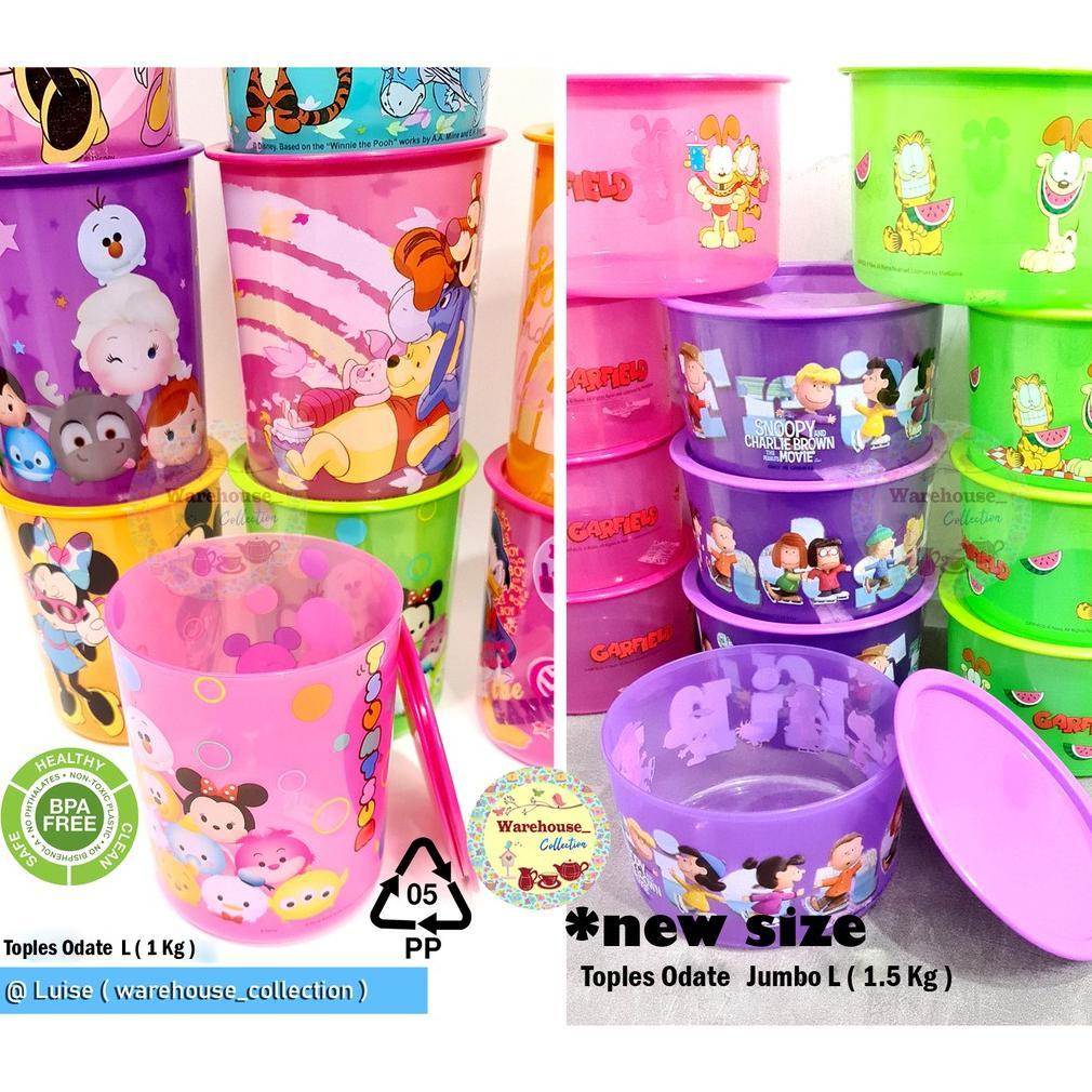 Toples Calista Odate Kapasitas 1 Kg & 1,5 Kg Full Color// Toples Tebal Tutup Rapat & Kedap Bpa Free