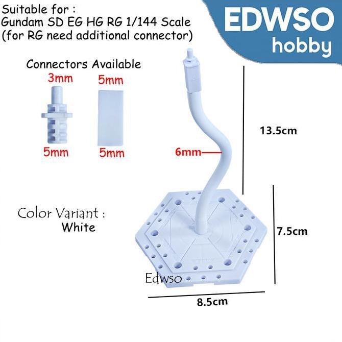 Whyyou- Stand Base Action Figure Gundam Bb Sd Sdw Sdcs Hg Rg 1/144 Artikulasi Snake Ver.