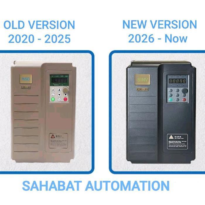 Inverter 220V to 380V 4 KW 5,5HP Input 1Phase 220V-Output 3Phase 380V inverter 1Phase ke 3Phase