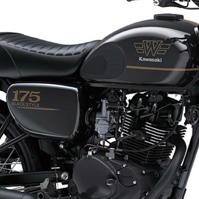 Kawasaki Black Style Edition Original W175 Black Gold Part Stiker Bodi Pattern