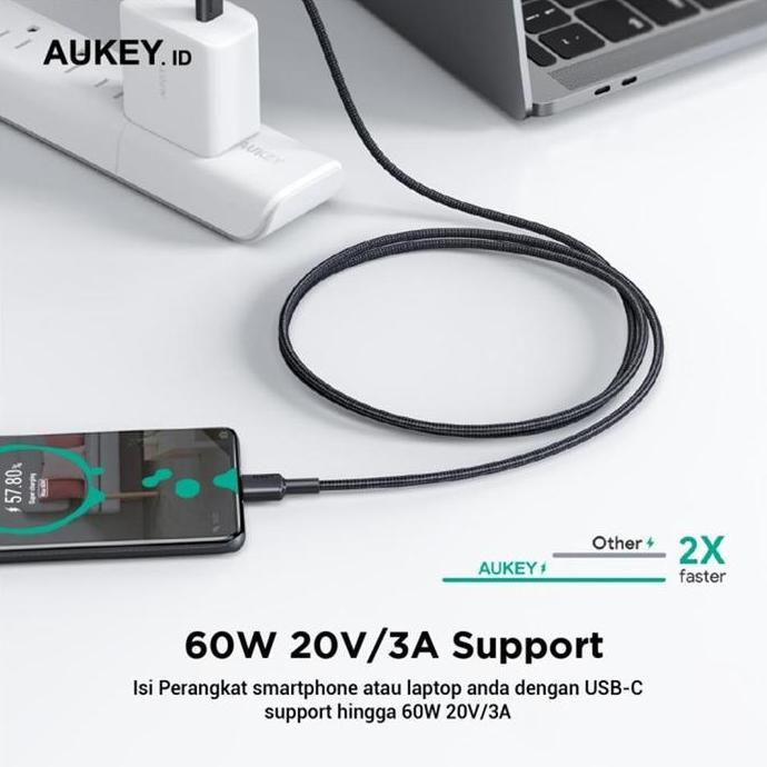 Aukey CB-CD37 USB C To C 3A 3M (NO PACKING & NO WARRANTY)