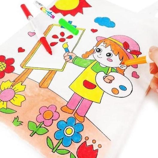 Newarc- [Kt] Diy Mewarnai Tas Kanvas Painting Canvas Bag / Diy Mewarnai Tas