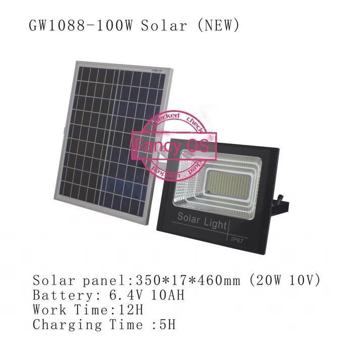 Lampu taman solar panel tenaga surya led 100w 100watt 100 watt