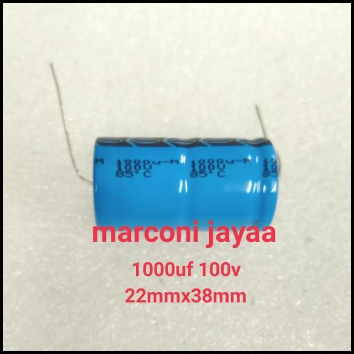 TERBARU KAPASITOR AXIAL 1000UF 100V BIRU 