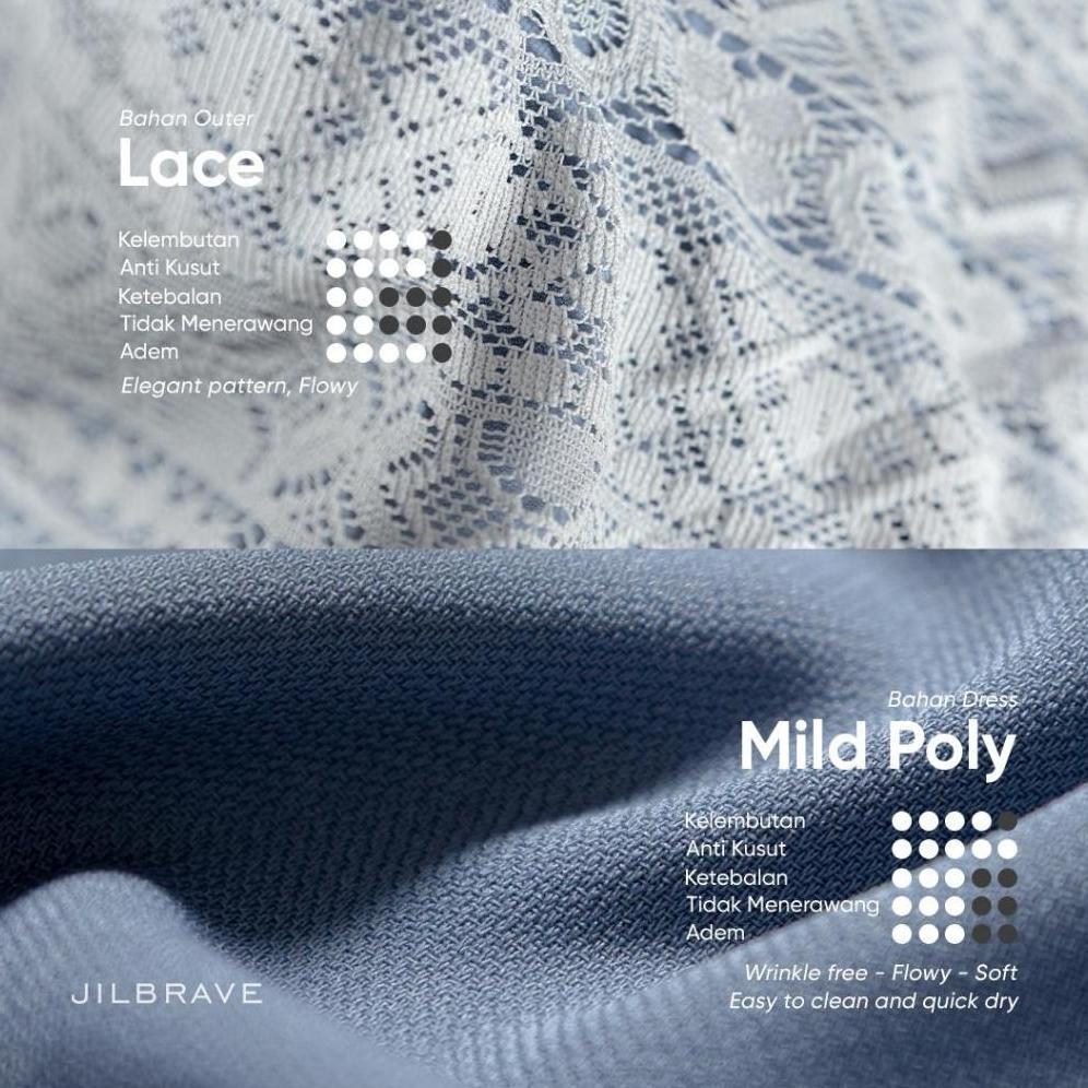 Official Jilbrave Kanya Dress Lebaran Kondangan Gamis Muslimah Feminine