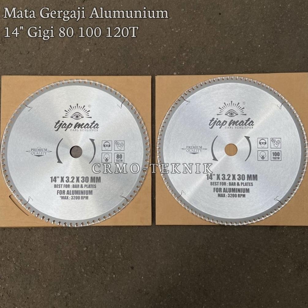 Mata Gergaji Alumunium 14" x 80 100 120T Carbide Tipped Saw Blade Tjap Mata 14 Inch Gergaji Almunium