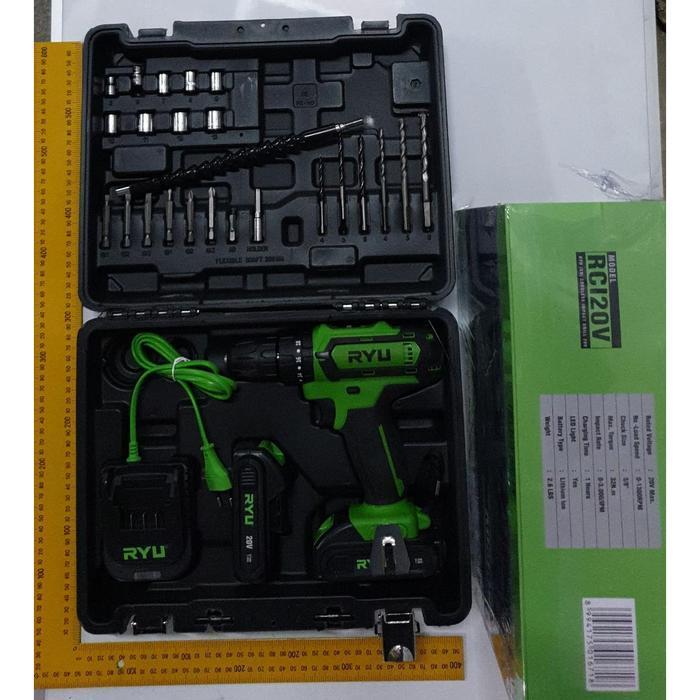 RYU 20V KOPER RCI20V Cordless Impact Drill Mesin Bor Baterai tembok