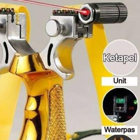 New Paket Lengkap Ketapel Laser Golden + 100 Peluru