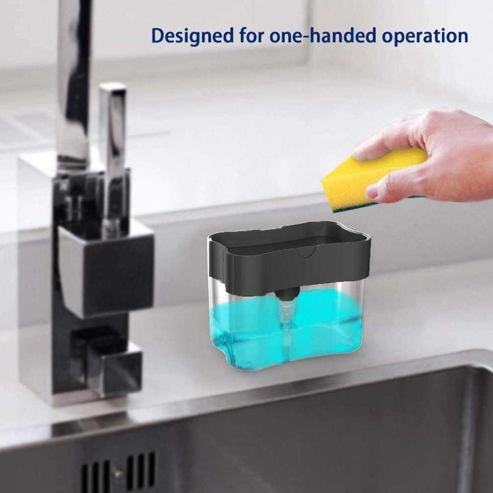 Yopia - Kotak Dispenser Sabun Cuci Piring Hand Push Sponge