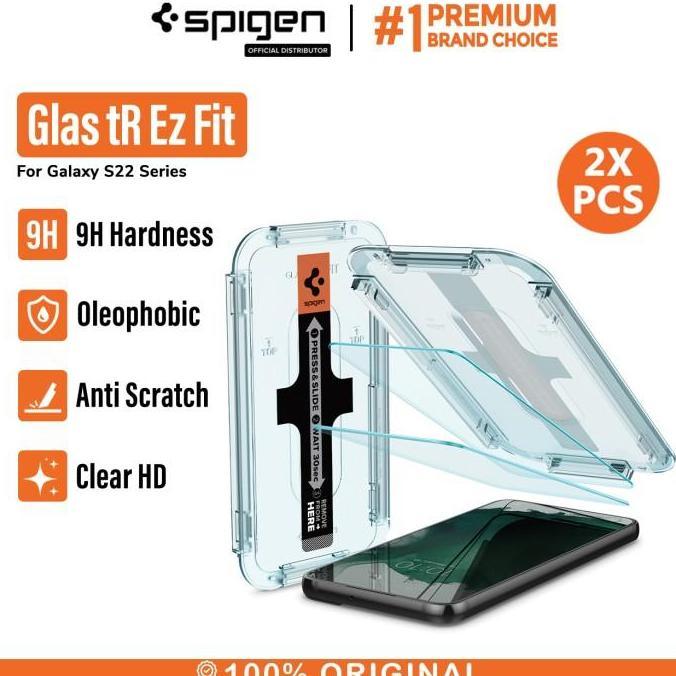 Tempered Glass Samsung Galaxy S22 Ultra Plus Spigen Glas tR EZ Fit