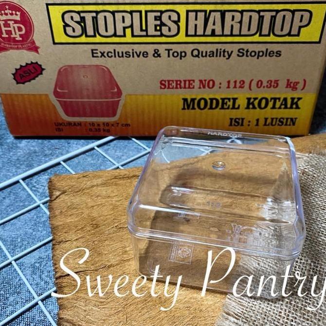 Toples kue kering hardtop 112 persegi ukuran 10x10x7cm